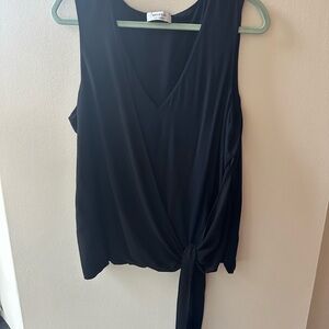 Bailey 44 Blue and Black Faux Wrap Top-NWOT